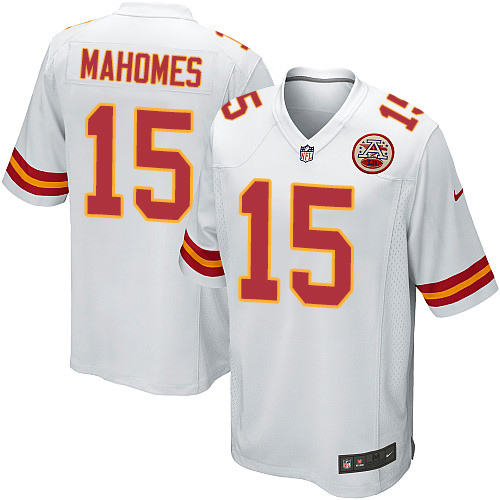 Chiefs #15 Patrick Mahomes White Youth Stitched Elite Jersey cheap jerseys for sale - CheapJerseys.Shop