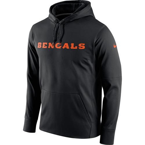 Men's Cincinnati Bengals Black Circuit Wordmark Essential Performance Pullover Hoodie cheap jerseys for sale - CheapJerseys.Shop