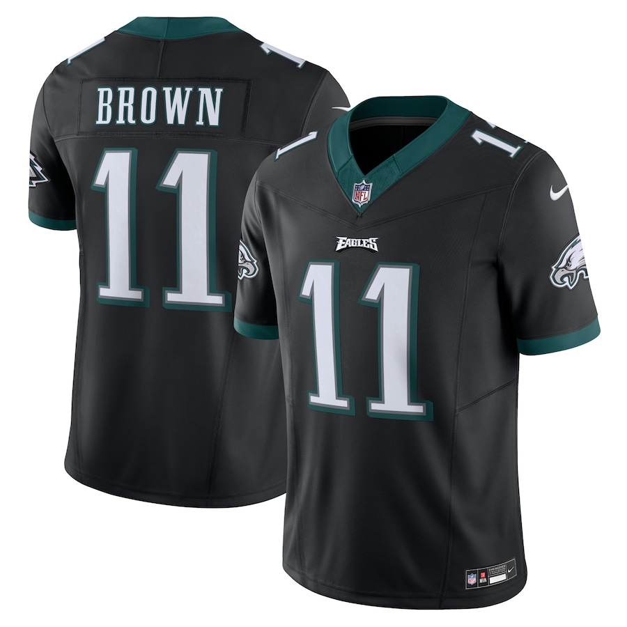 Philadelphia Eagles #11 A.J. Brown Men's Black Vapor F.U.S.E. Limited Jersey cheap jerseys for sale - CheapJerseys.Shop