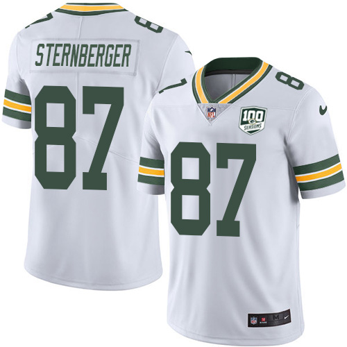 Green Bay Packers #87 Jace Sternberger White Youth 100th Season Stitched Vapor Untouchable Limited Jersey Youth cheap jerseys for sale - CheapJerseys.Shop