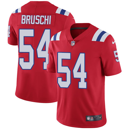 New England Patriots #54 Tedy Bruschi Red Alternate Men's Stitched Vapor Untouchable Limited Jersey Men's cheap jerseys for sale - CheapJerseys.Shop