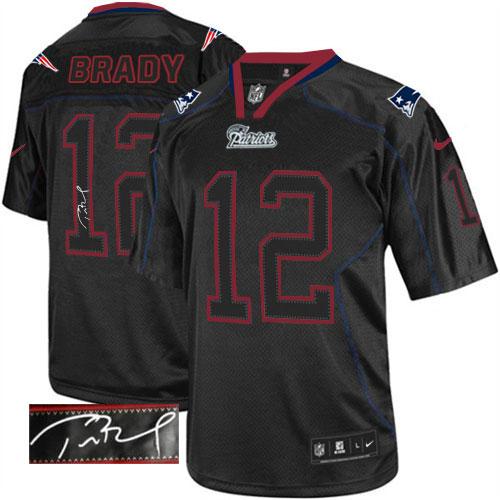 Patriots #12 Tom Brady Lights Out Black Men's Stitched Elite Autographed Jersey cheap jerseys for sale - CheapJerseys.Shop