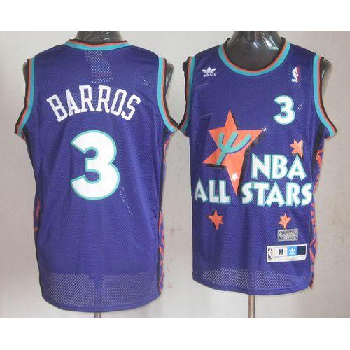 Philadelphia 76ers #3 Dana Barros Purple 1995 All-Star Throwback Stitched Jersey Mens cheap jerseys for sale - CheapJerseys.Shop
