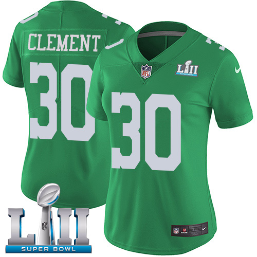 Philadelphia Eagles #30 Corey Clement Green Super Bowl LII Women's Stitched Limited Rush Jersey Womens cheap jerseys for sale - CheapJerseys.Shop