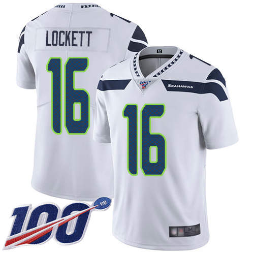 Seahawks #16 Tyler Lockett White Men's Stitched 100th Season Vapor Limited Jersey cheap jerseys for sale - CheapJerseys.Shop