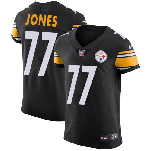 Steelers #77 Broderick Jones Black Team Color Men's Stitched Vapor Untouchable Elite Jersey cheap jerseys for sale - CheapJerseys.Shop