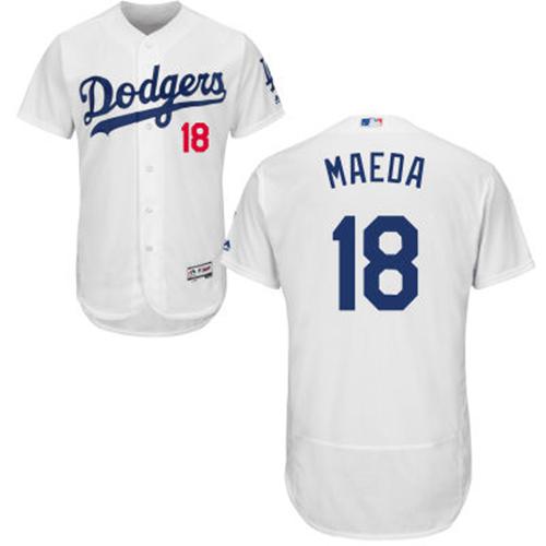 Los Angeles Dodgers #18 Kenta Maeda White Flexbase Authentic Collection Stitched Jersey Men's cheap jerseys for sale - CheapJerseys.Shop