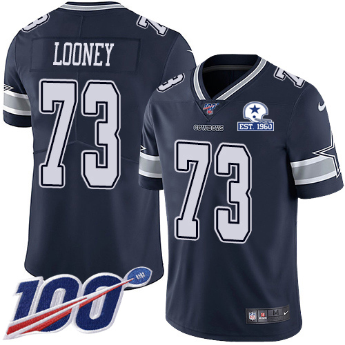 Dallas Cowboys #73 Joe Looney Navy Blue Team Color Men's Stitched With Established In 1960 Patch 100th Season Vapor Untouchable Limited Jersey Men cheap jerseys for sale - CheapJerseys.Shop