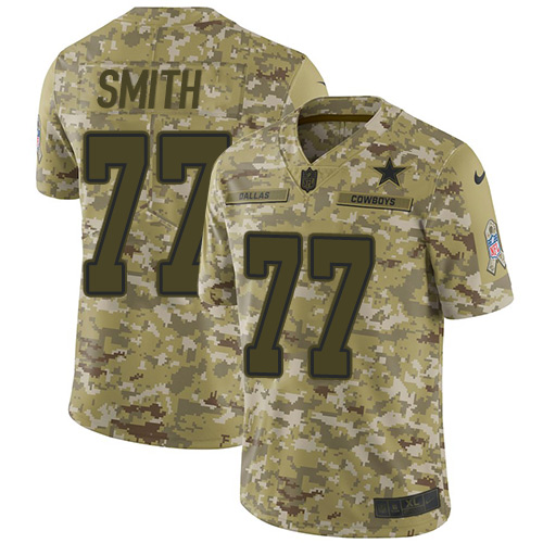 Dallas Cowboys #77 Tyron Smith Camo Men's Stitched Limited 2018 Salute To Service Jersey Men's cheap jerseys for sale - CheapJerseys.Shop