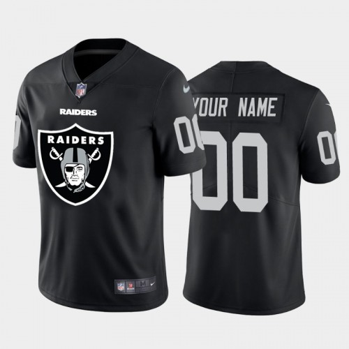 Las Vegas Raiders Custom Black Men's Big Team Logo Vapor Limited Jersey cheap jerseys for sale - CheapJerseys.Shop