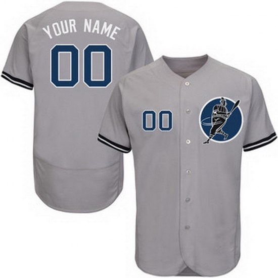 Men New York Yankees Gray Customized Flexbase New Design Jersey cheap jerseys for sale - CheapJerseys.Shop