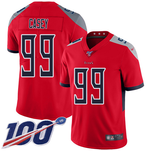 Tennessee Titans #99 Jurrell Casey Red Men's Stitched Limited Inverted Legend 100th Season Jersey Men's cheap jerseys for sale - CheapJerseys.Shop