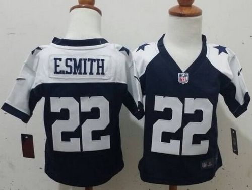 Toddler Cowboys #22 Emmitt Smith Navy Blue Thanksgiving Stitched Elite Jersey cheap jerseys for sale - CheapJerseys.Shop
