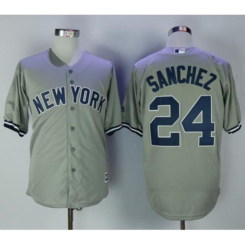 New York Yankees #24 Gary Sanchez Grey New Cool Base Stitched Jersey Men's cheap jerseys for sale - CheapJerseys.Shop