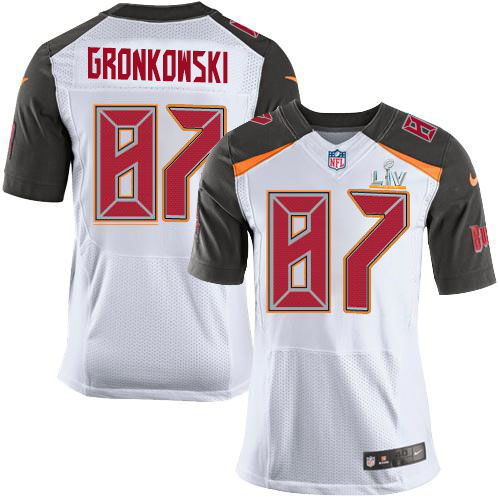 Buccaneers #87 Rob Gronkowski White Men's Super Bowl LV Bound Stitched New Elite Jersey cheap jerseys for sale - CheapJerseys.Shop