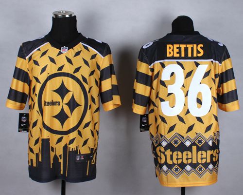 Steelers #36 Jerome Bettis Gold Men's Stitched Elite Noble Fashion Jersey cheap jerseys for sale - CheapJerseys.Shop