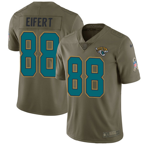 Jacksonville Jaguars #88 Tyler Eifert Olive Men's Stitched Limited 2017 Salute To Service Jersey Men's cheap jerseys for sale - CheapJerseys.Shop