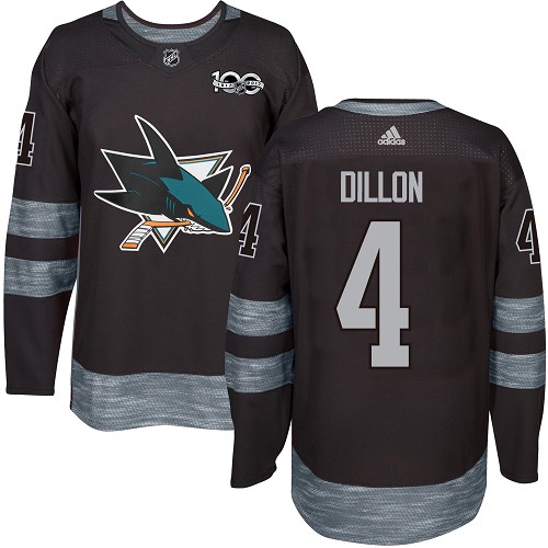 San Jose Sharks #4 Brenden Dillon Black 1917-2017 100th Anniversary Stitched Jersey Men's cheap jerseys for sale - CheapJerseys.Shop