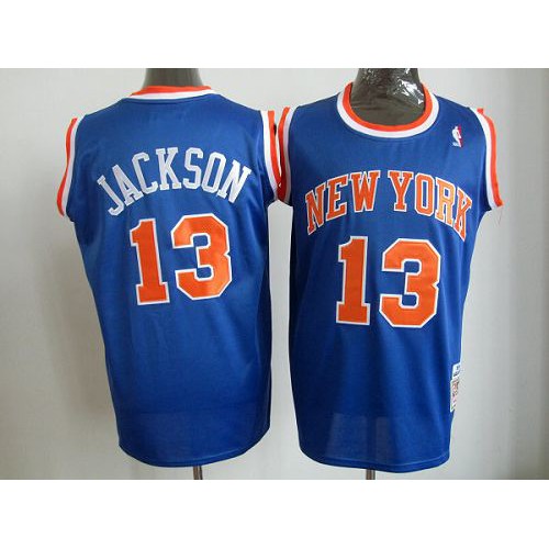 Mitchell And Ness New York Knicks #13 Mark Jackson Blue Throwback Stitched Jersey Mens cheap jerseys for sale - CheapJerseys.Shop