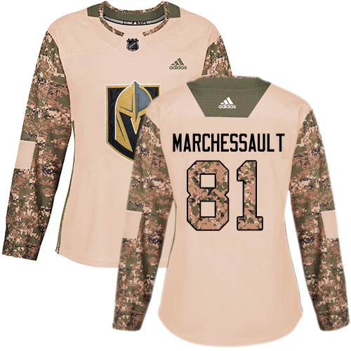Golden Vegas Golden Knights #81 Jonathan Marchessault Camo Authentic 2017 Veterans Day Women's Stitched Jersey Womens cheap jerseys for sale - CheapJerseys.Shop