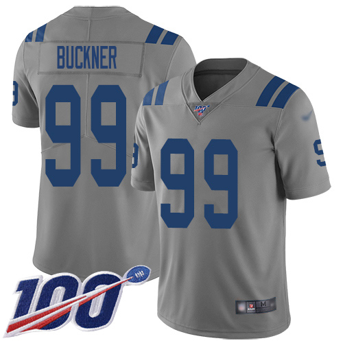 Indianapolis Colts #99 DeForest Buckner Gray Youth Stitched Limited Inverted Legend 100th Season Jersey Youth cheap jerseys for sale - CheapJerseys.Shop