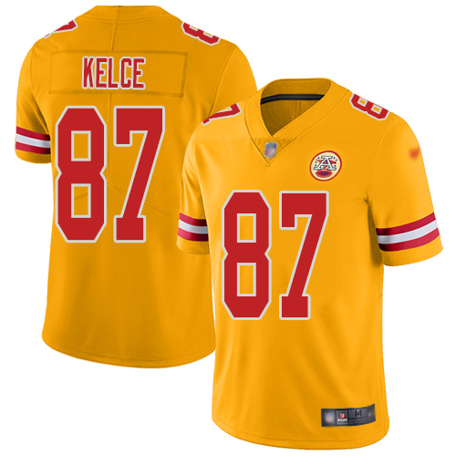 Chiefs #87 Travis Kelce Gold Men's Stitched Limited Inverted Legend Jersey cheap jerseys for sale - CheapJerseys.Shop