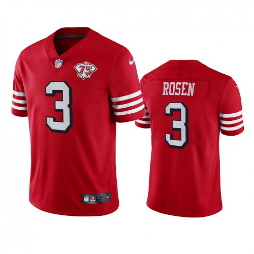 San Francisco 49ers #3 Josh Rosen Red Rush Youth 75th Anniversary Stitched Vapor Untouchable Limited Jersey Youth cheap jerseys for sale - CheapJerseys.Shop