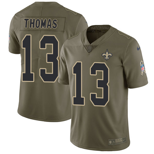 Saints #13 Michael Thomas Olive Youth Stitched Limited 2017 Salute To Service Jersey cheap jerseys for sale - CheapJerseys.Shop