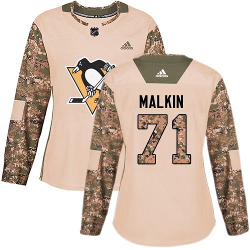 Pittsburgh Penguins #71 Evgeni Malkin Camo Authentic 2017 Veterans Day Women's Stitched Jersey Womens cheap jerseys for sale - CheapJerseys.Shop