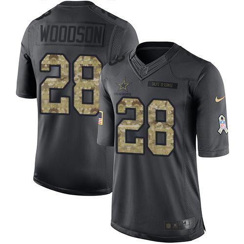 Dallas Cowboys #28 Darren Woodson Black Men's Stitched Limited 2016 Salute To Service Jersey Men's cheap jerseys for sale - CheapJerseys.Shop