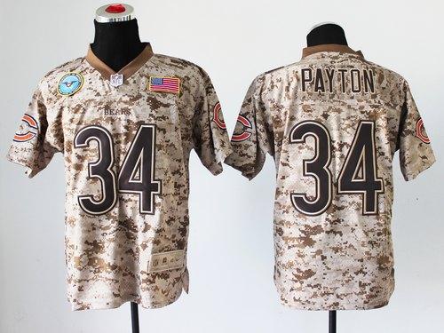 Bears #34 Walter Payton Camo Men's Stitched New Elite USMC Jersey cheap jerseys for sale - CheapJerseys.Shop