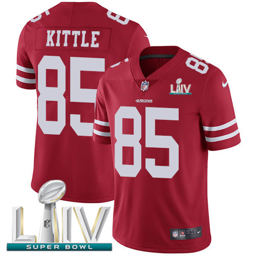 49ers #85 George Kittle Red Super Bowl LIV 2020 Team Color Youth Stitched Vapor Untouchable Limited Jersey cheap jerseys for sale - CheapJerseys.Shop