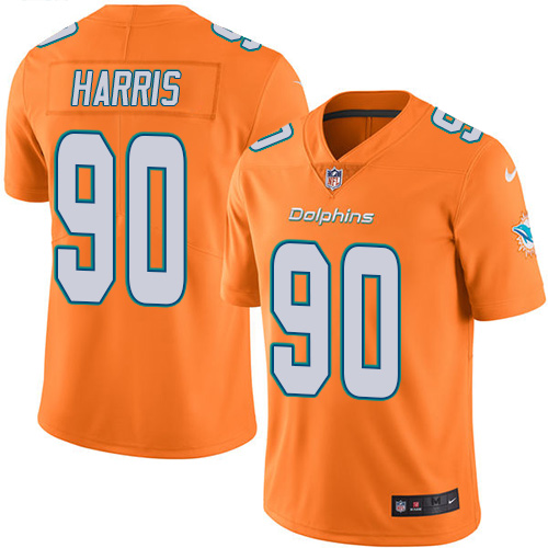 Miami Dolphins #90 Charles Harris Orange Men's Stitched Limited Rush Jersey Men's cheap jerseys for sale - CheapJerseys.Shop