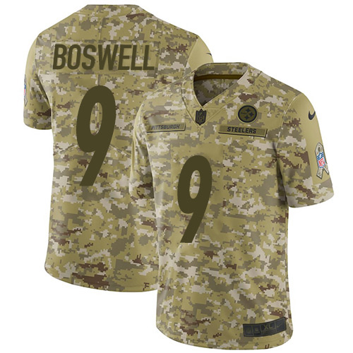 Pittsburgh Steelers #9 Chris Boswell Camo Youth Stitched Limited 2018 Salute to Service Jersey Youth cheap jerseys for sale - CheapJerseys.Shop