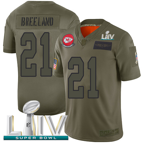 Kansas City Chiefs #21 Bashaud Breeland Camo Super Bowl LIV 2020 Youth Stitched Limited 2019 Salute To Service Jersey Youth cheap jerseys for sale - CheapJerseys.Shop