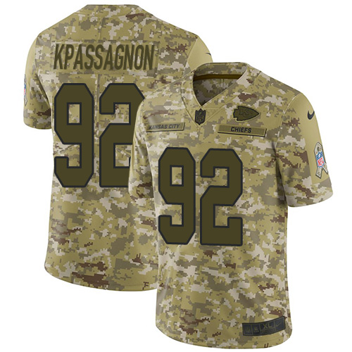 Kansas City Chiefs #92 Tanoh Kpassagnon Camo Youth Stitched Limited 2018 Salute to Service Jersey Youth cheap jerseys for sale - CheapJerseys.Shop