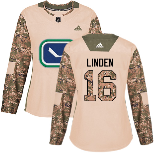 Vancouver Canucks #16 Trevor Linden Camo Authentic 2017 Veterans Day Women's Stitched Jersey Womens cheap jerseys for sale - CheapJerseys.Shop