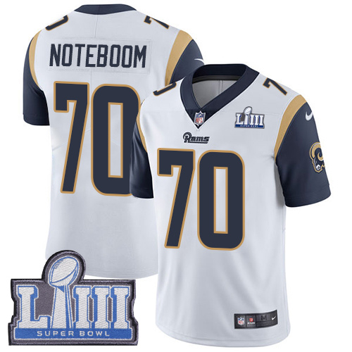 Los Angeles Rams #70 Joseph Noteboom White Super Bowl LIII Bound Men's Stitched Vapor Untouchable Limited Jersey Men's cheap jerseys for sale - CheapJerseys.Shop