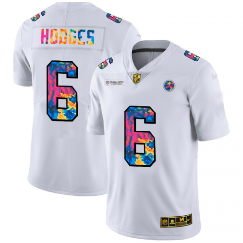 Pittsburgh Pittsburgh Steelers #6 Devlin Hodges Men's White Multi-Color 2020 Crucial Catch Limited Jersey Men's cheap jerseys for sale - CheapJerseys.Shop