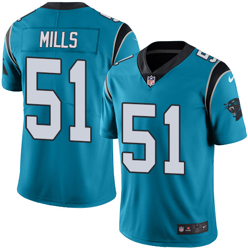 Carolina Panthers #51 Sam Mills Blue Alternate Men's Stitched Vapor Untouchable Limited Jersey Men's cheap jerseys for sale - CheapJerseys.Shop