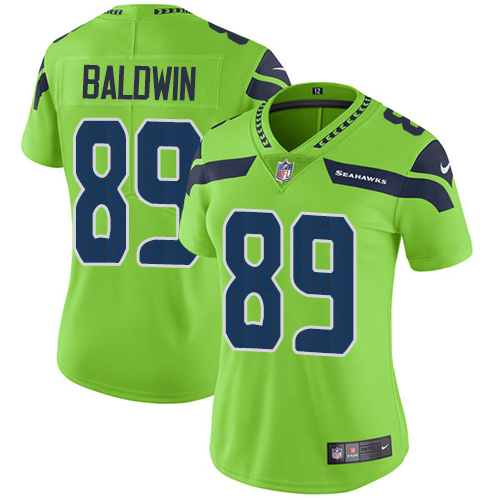 Seattle Seahawks #89 Doug Baldwin Green Women's Stitched Limited Rush Jersey Womens cheap jerseys for sale - CheapJerseys.Shop