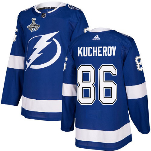 Tampa Bay Lightning #86 Nikita Kucherov Blue Home Authentic Youth 2020 Stanley Cup Champions Stitched Jersey Youth cheap jerseys for sale - CheapJerseys.Shop