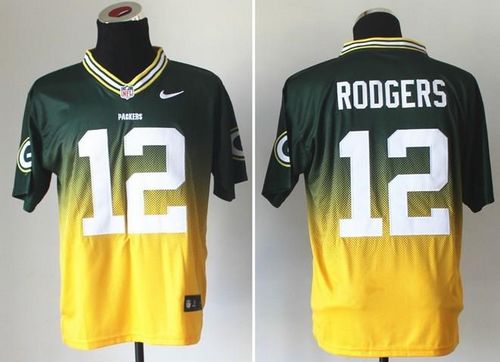 Packers #12 Aaron Rodgers Green/Gold Men's Stitched Elite Fadeaway Fashion Jersey cheap jerseys for sale - CheapJerseys.Shop