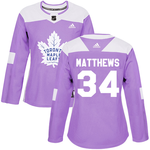 Maple Toronto Maple Leafs #34 Auston Matthews Purple Authentic Fights Cancer Women's Stitched Jersey Womens cheap jerseys for sale - CheapJerseys.Shop