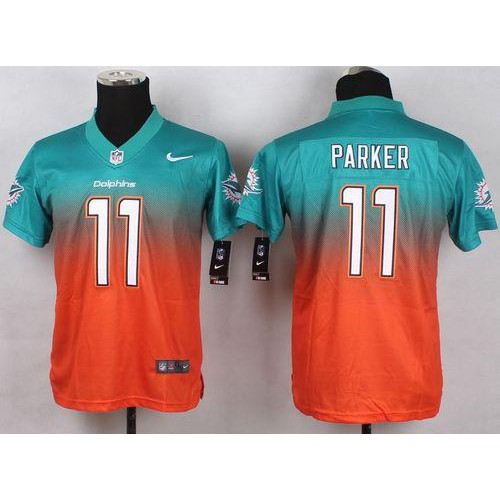 Miami Dolphins #11 DeVante Parker Aqua Green/Orange Youth Stitched Elite Fadeaway Fashion Jersey Youth cheap jerseys for sale - CheapJerseys.Shop