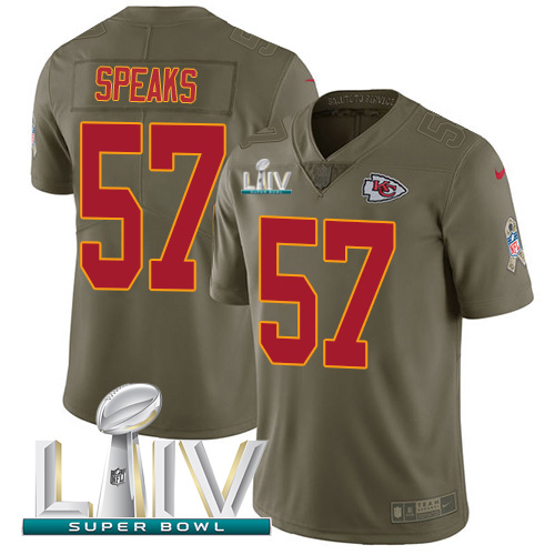 Kansas City Chiefs #57 Breeland Speaks Olive Super Bowl LIV 2020 Youth Stitched Limited 2017 Salute To Service Jersey Youth cheap jerseys for sale - CheapJerseys.Shop