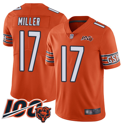 Chicago Bears #17 Anthony Miller Orange Men's Stitched Limited Rush 100th Season Jersey Men's cheap jerseys for sale - CheapJerseys.Shop