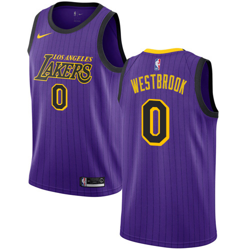 Los Angeles Lakers #0 Russell Westbrook Purple Swingman City Edition 2018/19 Jersey Mens cheap jerseys for sale - CheapJerseys.Shop