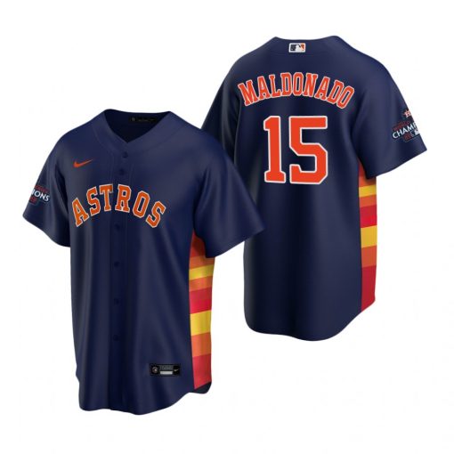 Houston Astros #15 Martin Maldonado Men's 2021 World Series Game Jersey - Navy cheap jerseys for sale - CheapJerseys.Shop