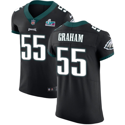 Eagles #55 Brandon Graham Black Super Bowl LVII Patch Alternate Men's Stitched Vapor Untouchable Elite Jersey cheap jerseys for sale - CheapJerseys.Shop